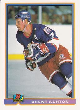 #211 Brent Ashton - Winnipeg Jets - 1991-92 Bowman Hockey