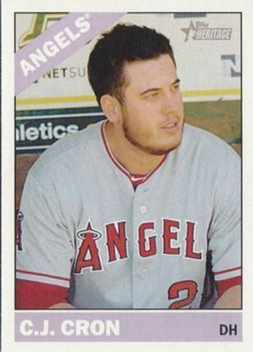 #211 C.J. Cron - Los Angeles Angels - 2015 Topps Heritage Baseball