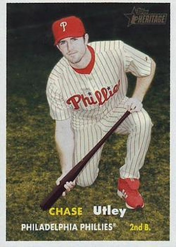 #211 Chase Utley - Philadelphia Phillies - 2006 Topps Heritage Baseball