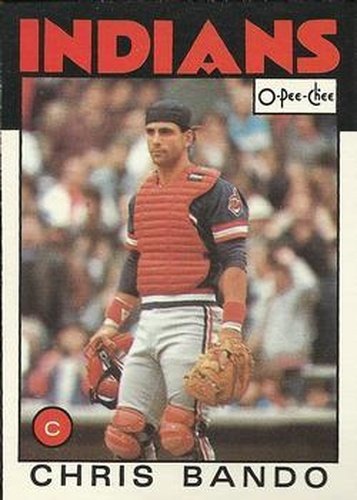 #211 Chris Bando - Cleveland Indians - 1986 O-Pee-Chee Baseball