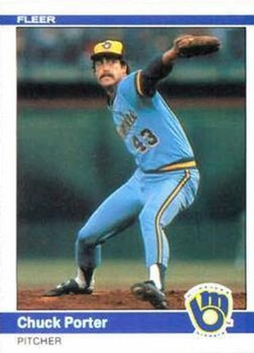 #211 Chuck Porter - Milwaukee Brewers - 1984 Fleer Baseball
