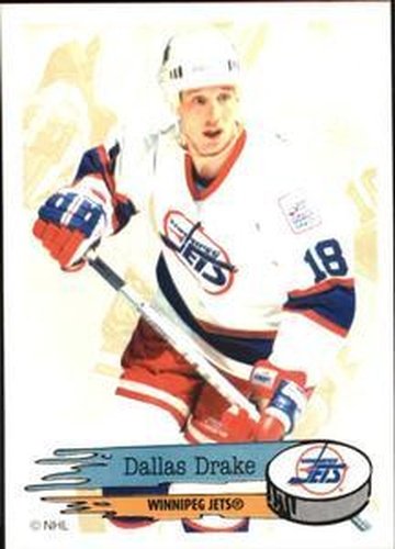#211 Dallas Drake - Winnipeg Jets - 1995-96 Panini Hockey Stickers