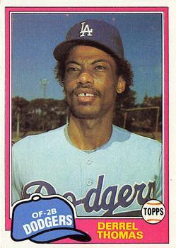 #211 Derrel Thomas - Los Angeles Dodgers - 1981 Topps Baseball