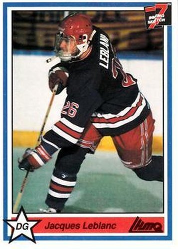 #211 Jacques Leblanc - St-Jean Lynx - 1990-91 7th Inning Sketch QMJHL Hockey