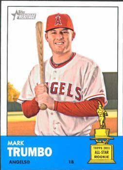 #211 Mark Trumbo - Los Angeles Angels - 2012 Topps Heritage Baseball