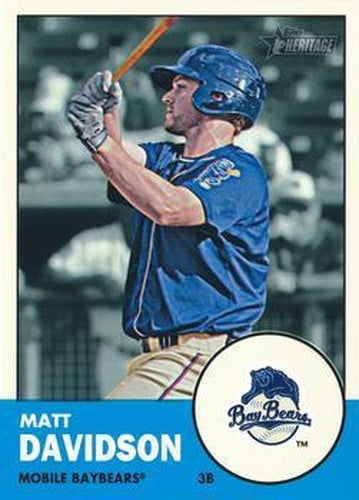 #211 Matt Davidson - Mobile BayBears - 2012 Topps Heritage Minor League Baseball