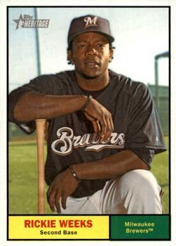 #211 Rickie Weeks - Milwaukee Brewers - 2010 Topps Heritage Baseball