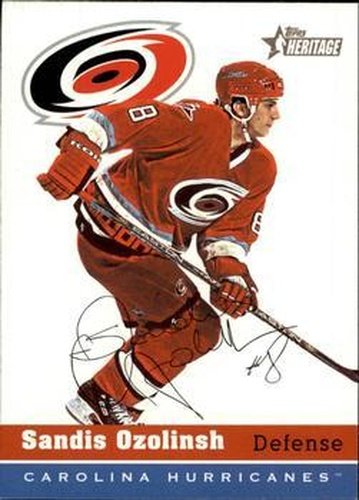 #211 Sandis Ozolinsh - Carolina Hurricanes - 2000-01 Topps Heritage Hockey