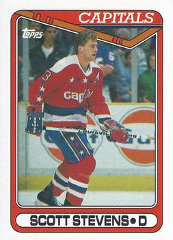 #211 Scott Stevens - Washington Capitals - 1990-91 Topps Hockey