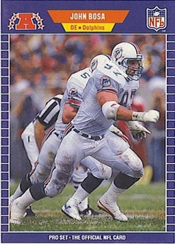 #211 John Bosa - Miami Dolphins - 1989 Pro Set Football