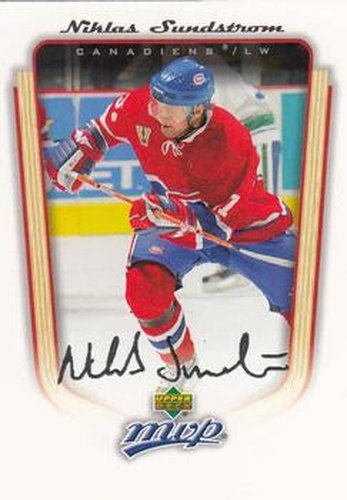 #211 Niklas Sundstrom - Montreal Canadiens - 2005-06 Upper Deck MVP Hockey