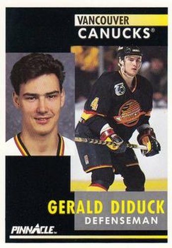 #211 Gerald Diduck - Vancouver Canucks - 1991-92 Pinnacle Hockey