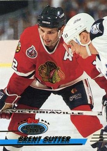 #211 Brent Sutter - Chicago Blackhawks - 1993-94 Stadium Club Hockey