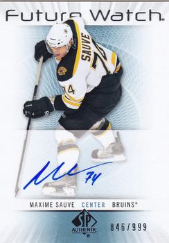 #211 Maxime Sauve - Boston Bruins - 2012-13 SP Authentic Hockey