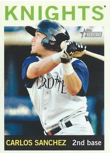 #211b Carlos Sanchez - Charlotte Knights - 2013 Topps Heritage Minor League Baseball