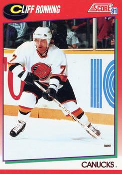 #212 Cliff Ronning - Vancouver Canucks - 1991-92 Score Canadian Hockey