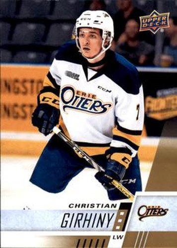 #212 Christian Girhiny - Erie Otters - 2017-18 Upper Deck CHL Hockey