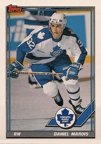 #212 Daniel Marois - Toronto Maple Leafs - 1991-92 Topps Hockey
