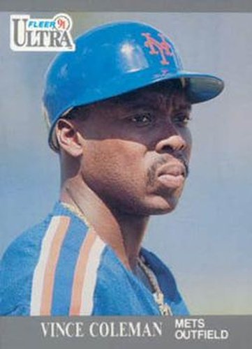 #212 Vince Coleman - New York Mets - 1991 Ultra Baseball