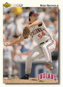 #212 Rod Nichols - Cleveland Indians - 1992 Upper Deck Baseball