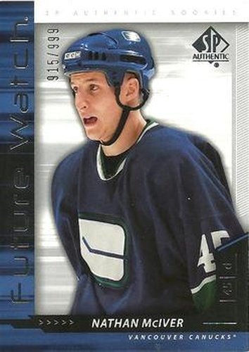 #212 Nathan McIver - Vancouver Canucks - 2006-07 SP Authentic Hockey