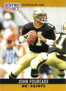 #212 John Fourcade - New Orleans Saints - 1990 Pro Set Football