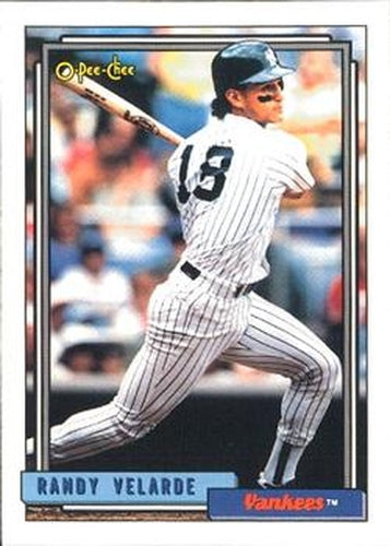 #212 Randy Velarde - New York Yankees - 1992 O-Pee-Chee Baseball