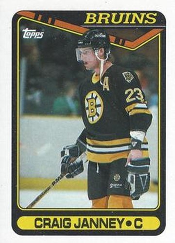 #212 Craig Janney - Boston Bruins - 1990-91 Topps Hockey