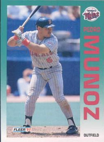 #212 Pedro Munoz - Minnesota Twins - 1992 Fleer Baseball