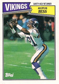 #212 Rufus Bess - Minnesota Vikings - 1987 Topps Football