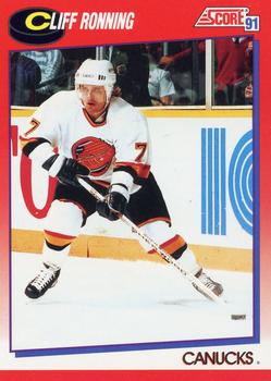 #212 Cliff Ronning - Vancouver Canucks - 1991-92 Score Canadian Bilingual Hockey