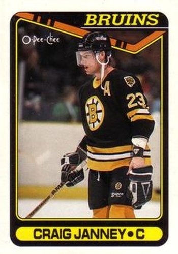 #212 Craig Janney - Boston Bruins - 1990-91 O-Pee-Chee Hockey