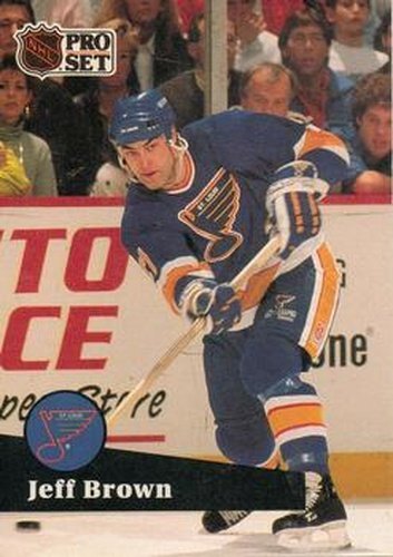 #212 Jeff Brown - 1991-92 Pro Set Hockey