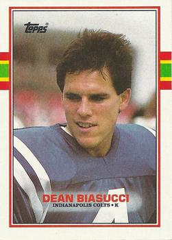 #212 Dean Biasucci - Indianapolis Colts - 1989 Topps Football