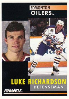 #212 Luke Richardson - Edmonton Oilers - 1991-92 Pinnacle Hockey