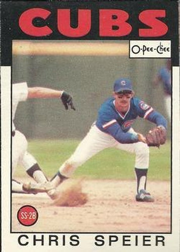 #212 Chris Speier - Chicago Cubs - 1986 O-Pee-Chee Baseball