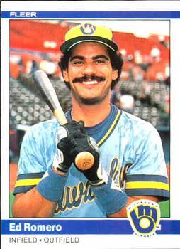 #212 Ed Romero - Milwaukee Brewers - 1984 Fleer Baseball