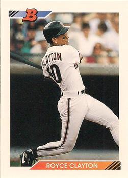 #212 Royce Clayton - San Francisco Giants - 1992 Bowman Baseball