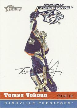 #212 Tomas Vokoun - Nashville Predators - 2000-01 Topps Heritage Hockey