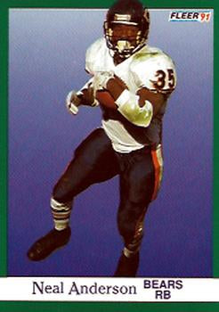 #212 Neal Anderson - Chicago Bears - 1991 Fleer Football