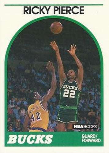 #212 Ricky Pierce - Milwaukee Bucks - 1989-90 Hoops Basketball