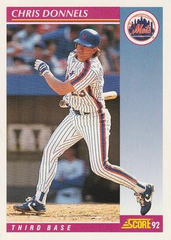 #212 Chris Donnels - New York Mets - 1992 Score Baseball