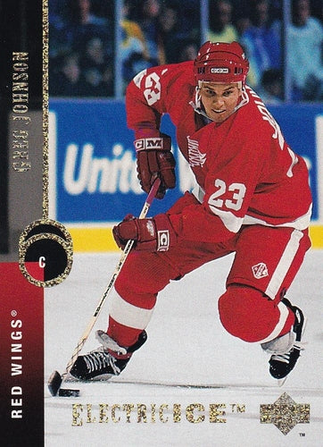 #212 Greg Johnson - Detroit Red Wings - 1994-95 Upper Deck Hockey - Electric Ice