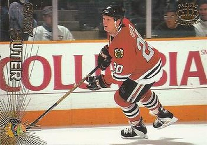 #212 Gary Suter - Chicago Blackhawks - 1997-98 Pacific Crown Hockey