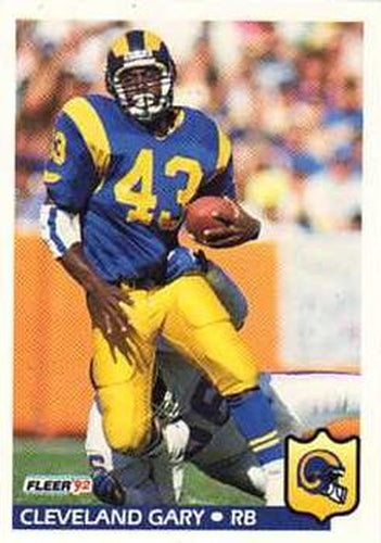 #212 Cleveland Gary - Los Angeles Rams - 1992 Fleer Football