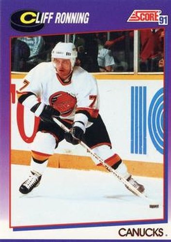 #212 Cliff Ronning - Vancouver Canucks - 1991-92 Score American Hockey