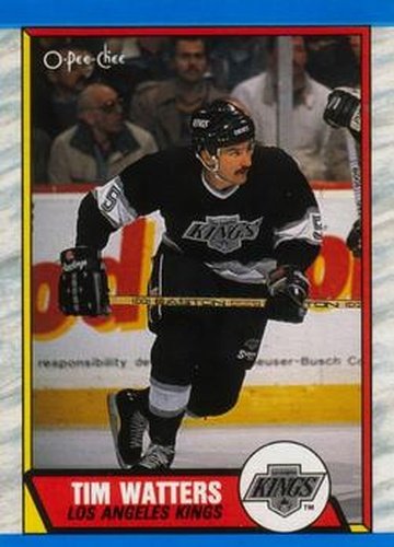 #212 Tim Watters - Los Angeles Kings - 1989-90 O-Pee-Chee Hockey