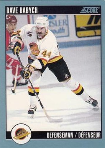 #212 Dave Babych - Vancouver Canucks - 1992-93 Score Canadian Hockey