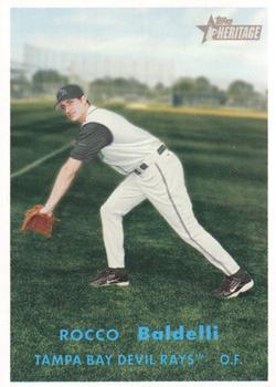 #212b Rocco Baldelli - Tampa Bay Devil Rays - 2006 Topps Heritage Baseball
