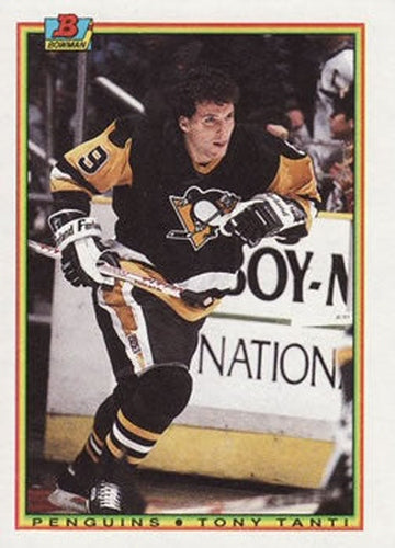 #213 Tony Tanti - Pittsburgh Penguins - 1990-91 Bowman Hockey